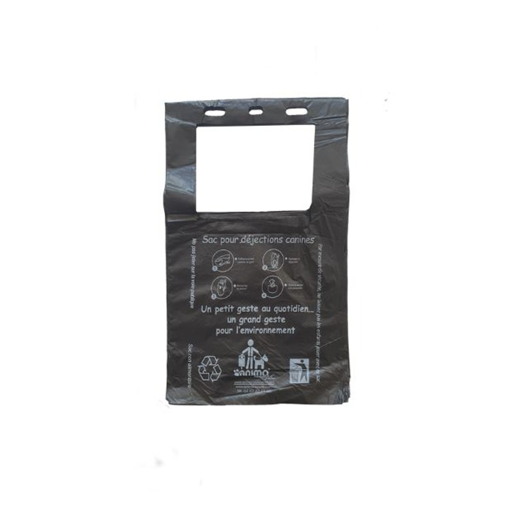 Sachet canin avec bretelles grande taille – 50% PEHD recyclé - Animo-Concept, N°1 Français pour la propreté canine